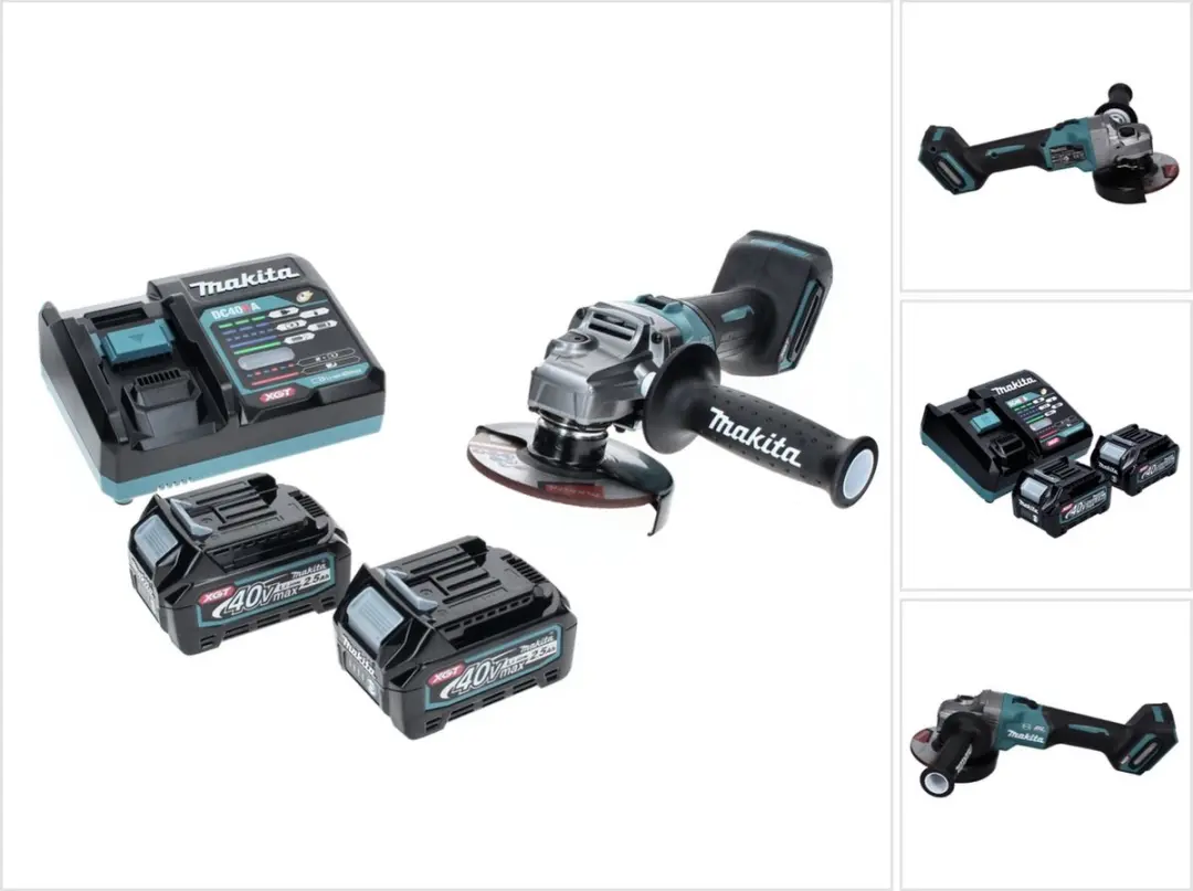 Makita GA005GD2 Accu Haakse Slijper 40V Max