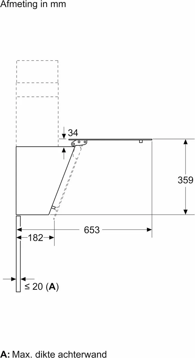 Bosch DWK85DK60 Serie 2 Wandafzuigkap 80cm - 430m³/u - Zwart