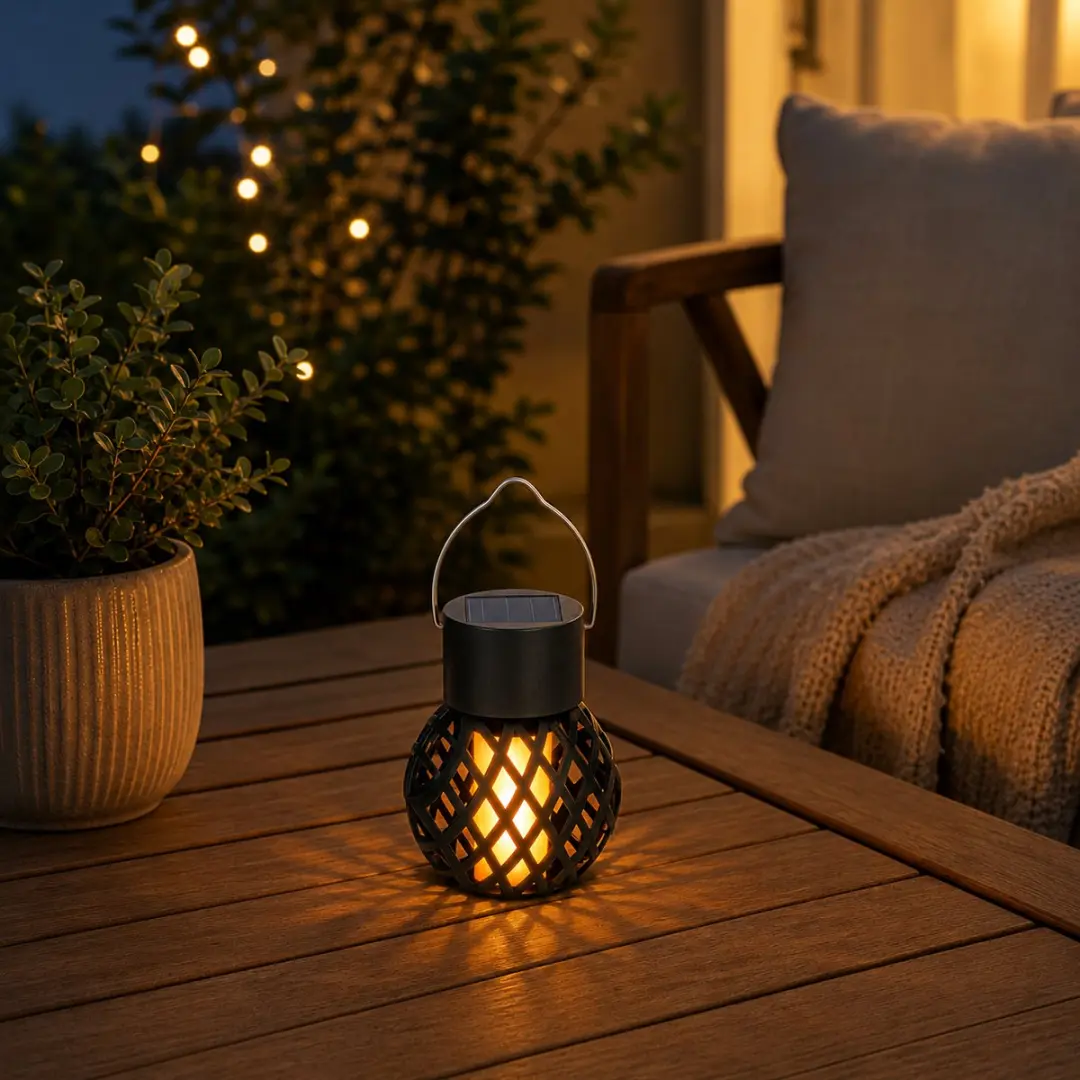 Grundig Solar Tuinverlichting - Ø80cm - Zwart