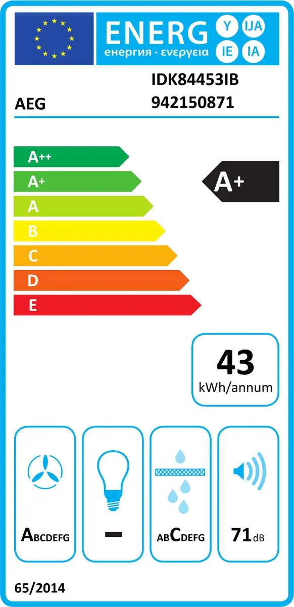 AEG IDK84453IB Inductiekookplaat met afzuiging