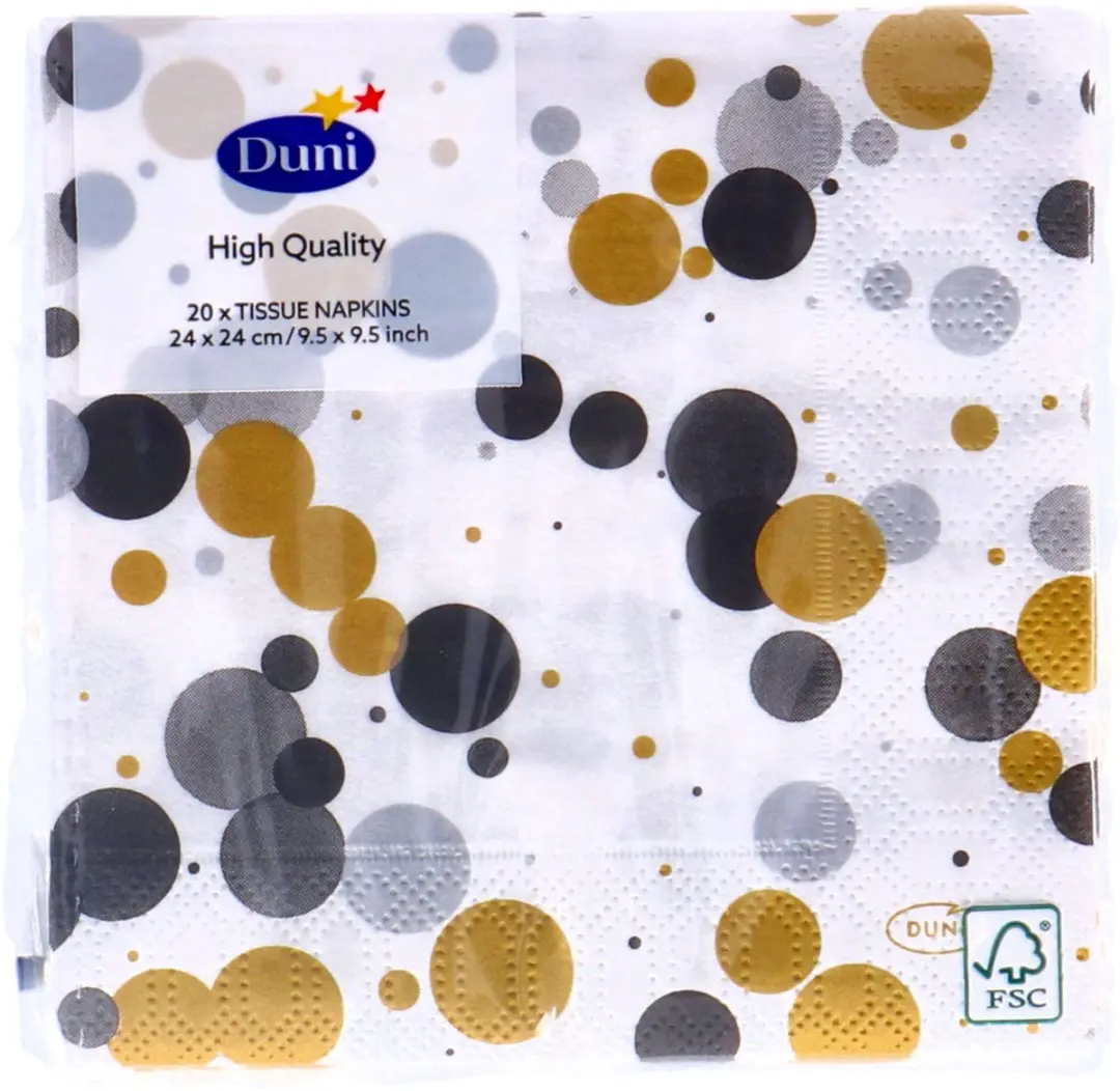 Duni Festive Bubbles Servetten 24x24cm