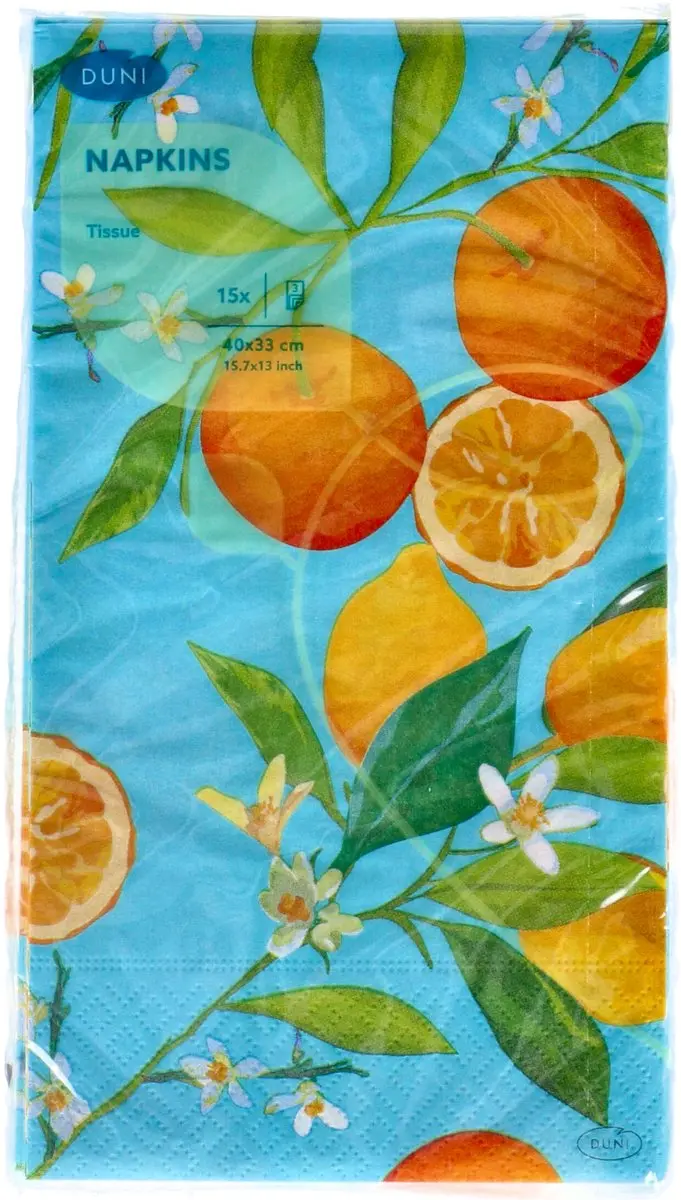 Duni Lemon Tree Servetten 33x40cm