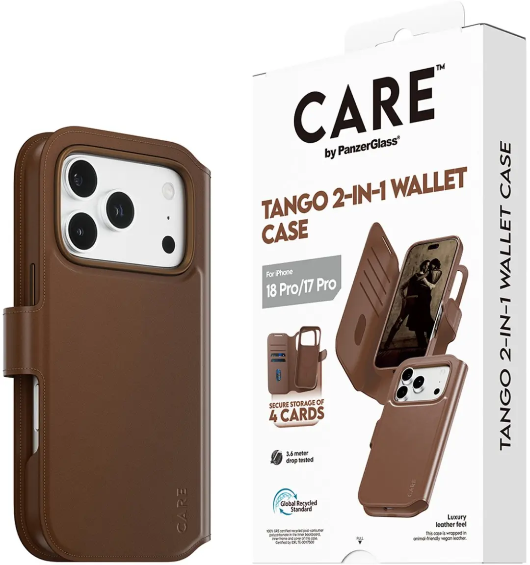 Apple iPhone 15 Pro Max Tango 2in1 Brown Wallet Case - MagSafe