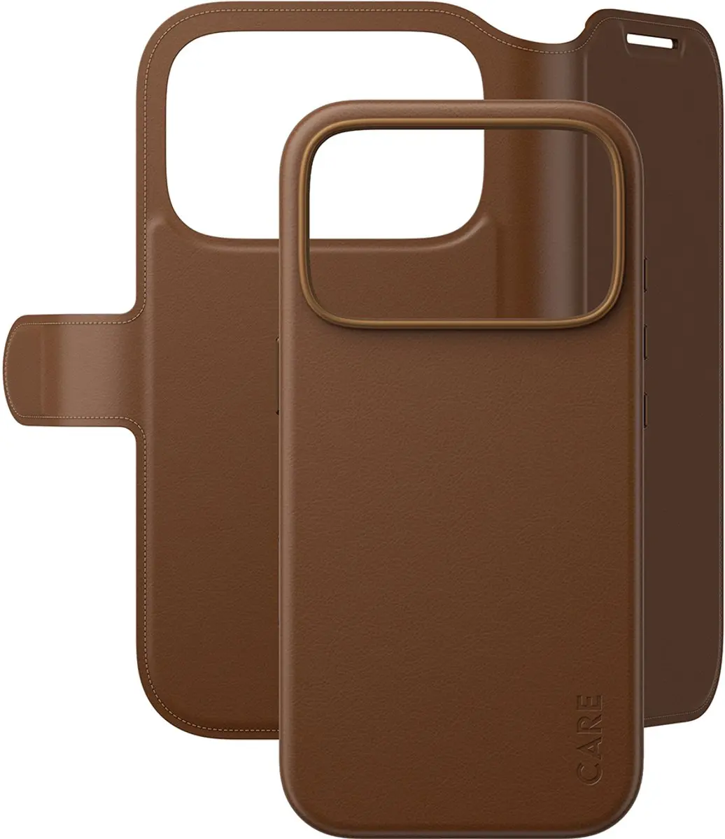 Apple iPhone 15 Pro Max Tango 2in1 Brown Wallet Case - MagSafe - afbeelding 6 van 6