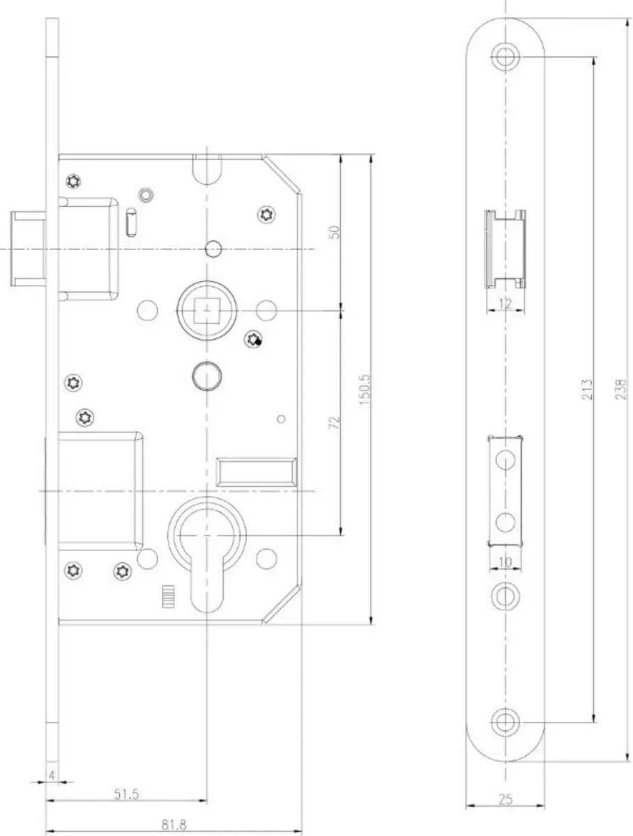 Dulimex DX2311 Veiligheidsslot - Renovatieslot SKG** - Blauw