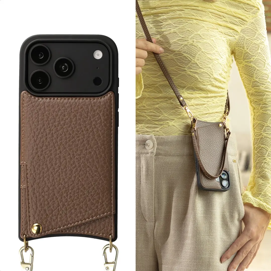 Selencia Hoesje iPhone 17 Pro Mocha Brown - 2 Pasjes