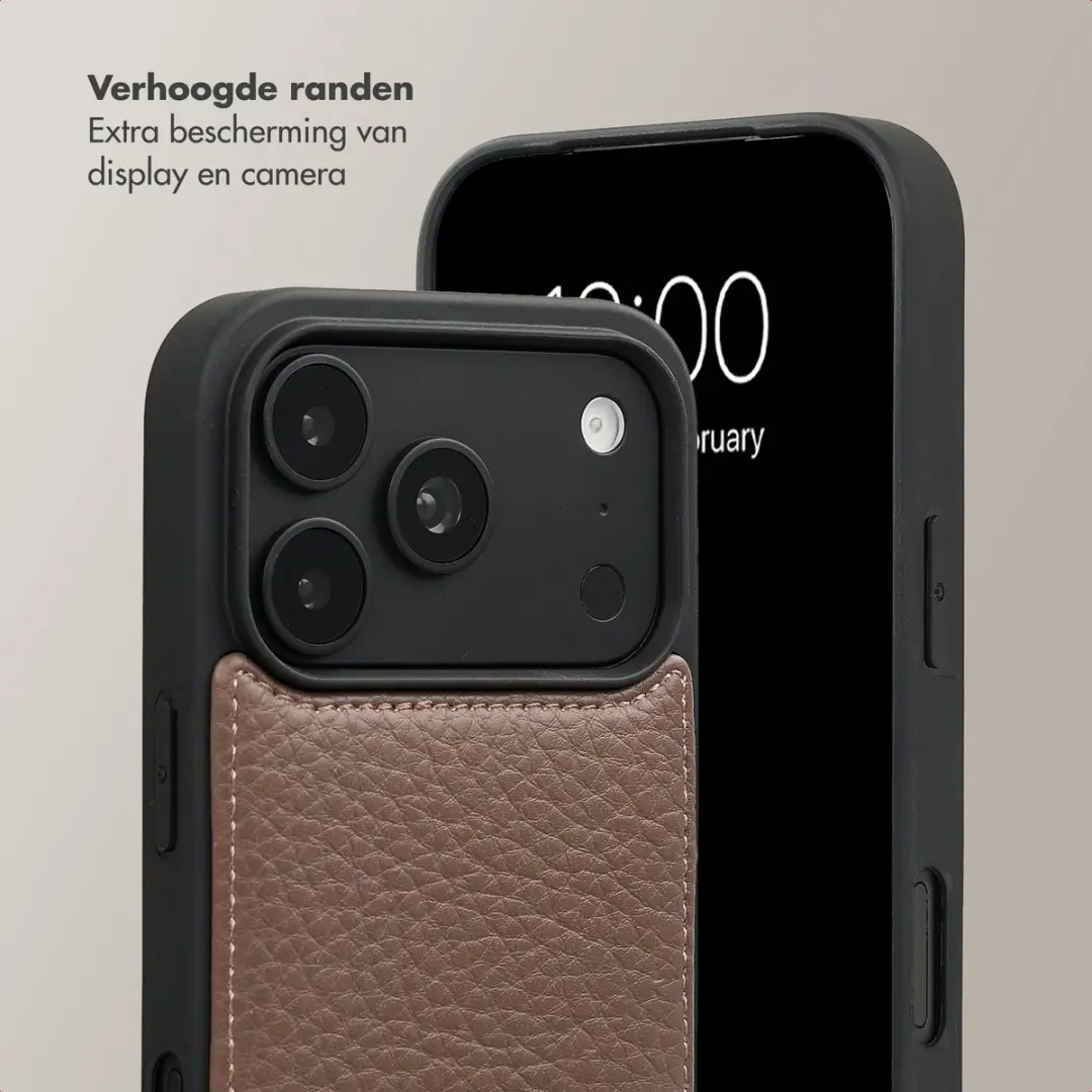 Selencia Hoesje iPhone 17 Pro Mocha Brown - 2 Pasjes