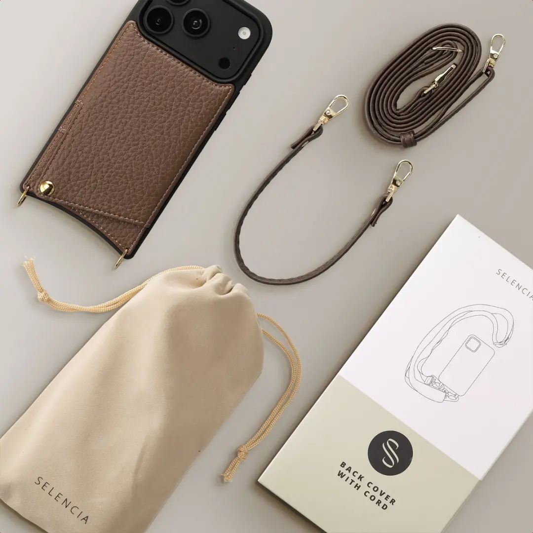 Selencia Hoesje iPhone 17 Pro Mocha Brown - 2 Pasjes