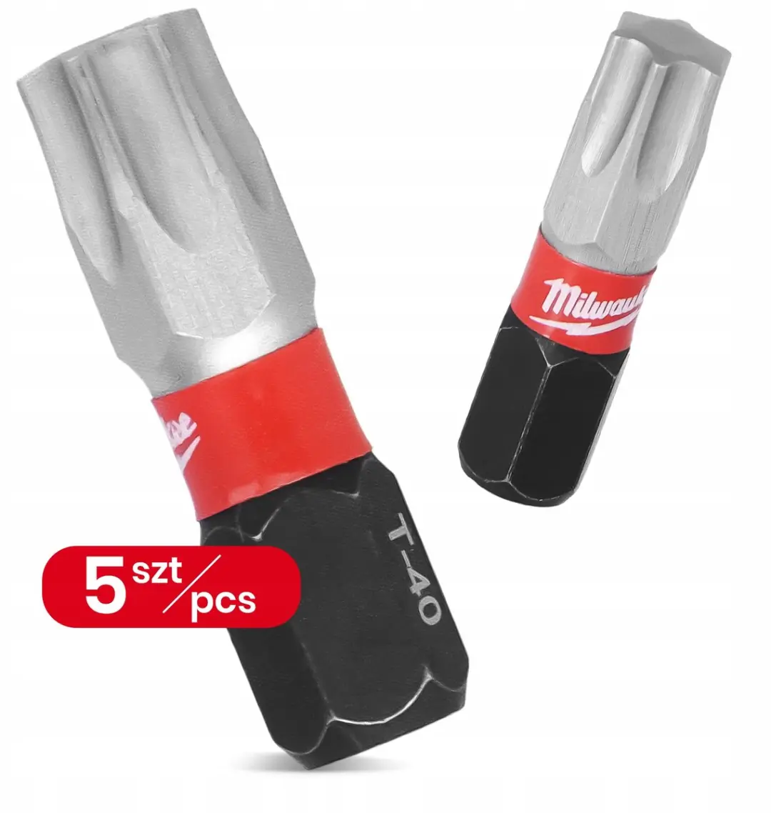 Milwaukee Impact TX40 Magnetische Torx Bits - 5 Stuks