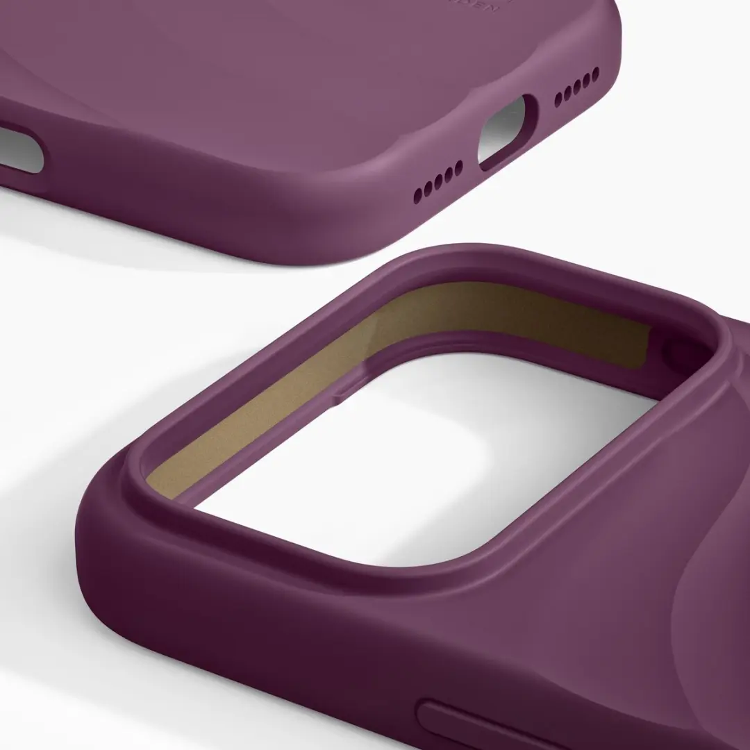 iDeal of Sweden Soft Swirl Silicone Hoesje iPhone 17 Pro Max - Velvet Plum