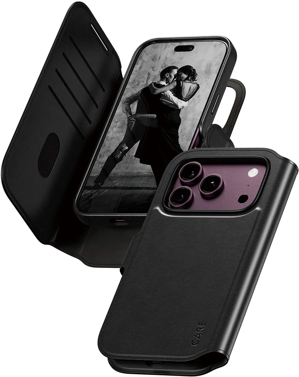 Apple iPhone 18 Pro CARE Tango 2in1 Black Wallet Case