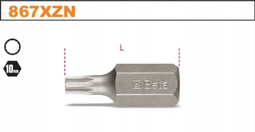 Beta Bit Schroefbit XZN Spline 10mm M10 - Cort