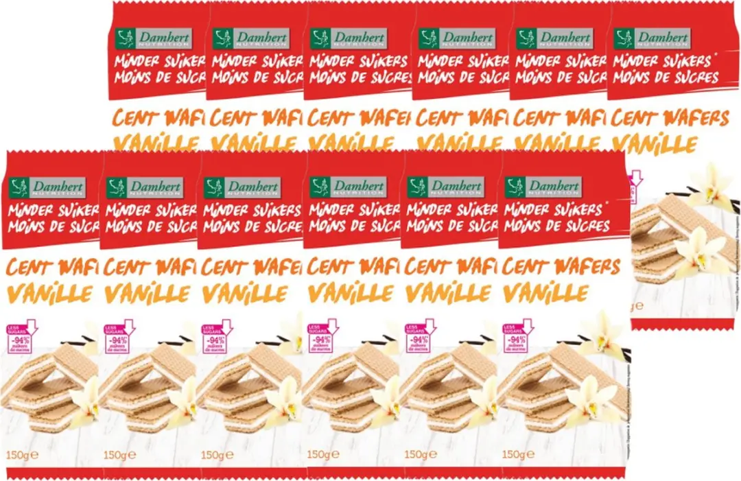 Damhert Centwafers Minder Suikers Vanille