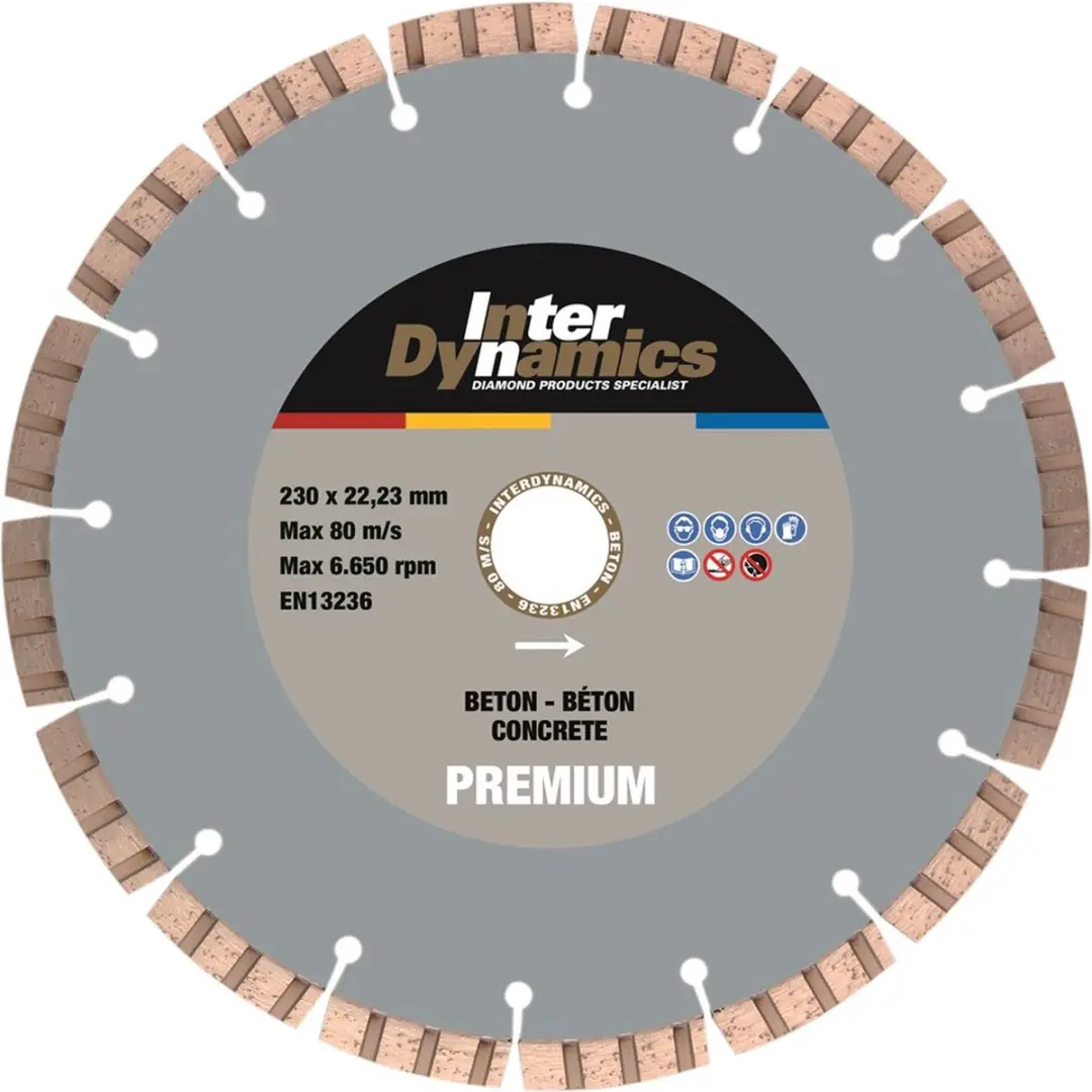 InterDynamics Premium Diamantdoorslijpschijf 125mm
