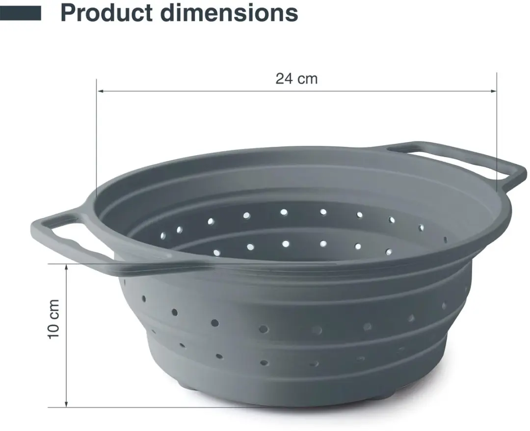 Lacor 62884 Opvouwbaar Afdruiprek Siliconen - Ø20cm - Veelkleurig