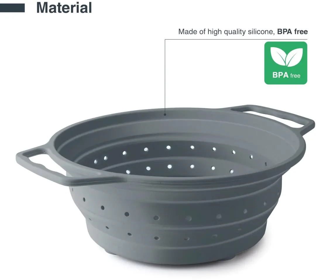 Lacor 62884 Opvouwbaar Afdruiprek Siliconen - Ø20cm - Veelkleurig
