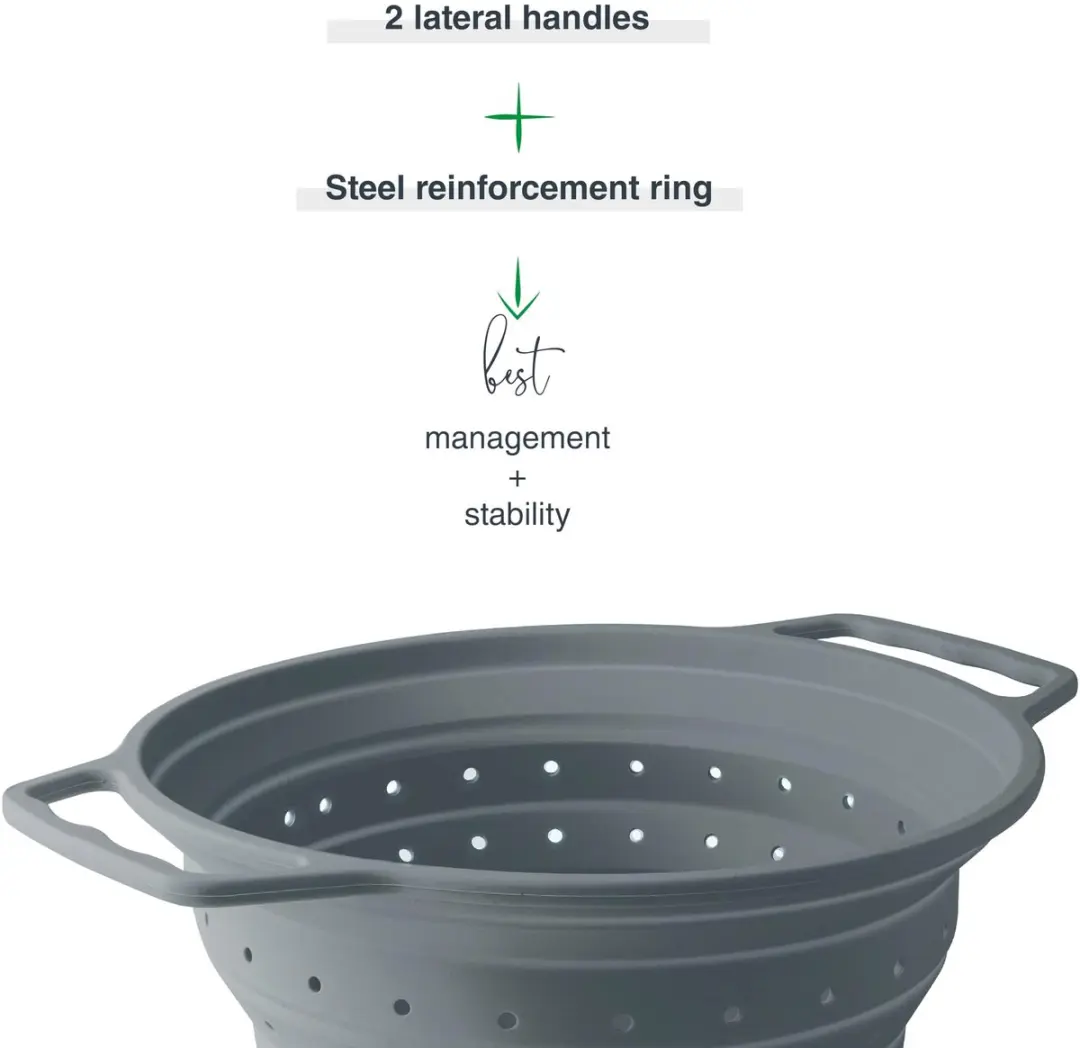 Lacor 62884 Opvouwbaar Afdruiprek Siliconen - Ø20cm - Veelkleurig