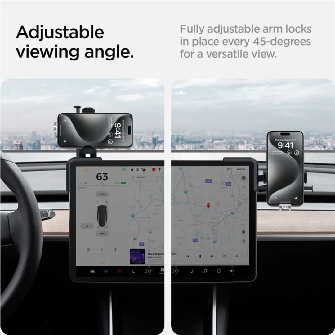 Spigen TapLock Autohouder Tesla - Transparent - afbeelding 6 van 6