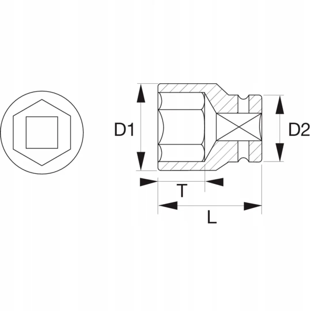Bahco Dopslagsleutel 11/16" 1/2" - 1 Stuk