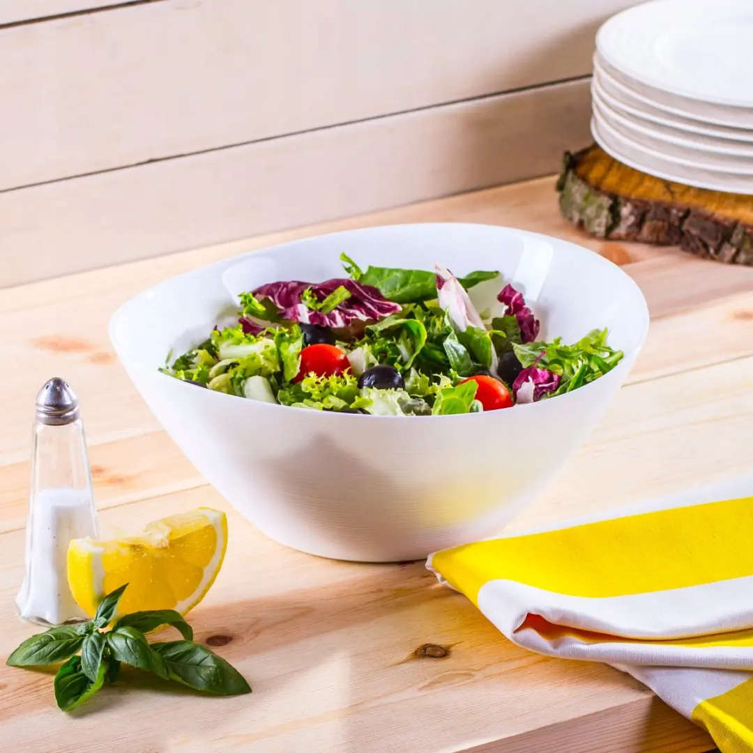 Bormioli Rocco Prometeo Saladekom 25x24cm - Wit Gehard Glas