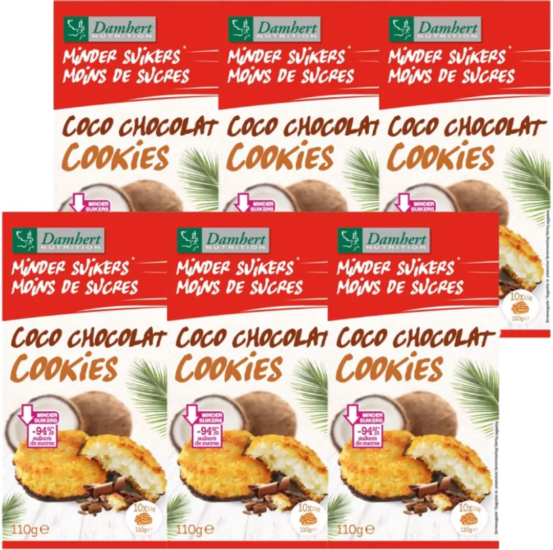 Damhert Minder Suikers Kokoskoek Chocolade