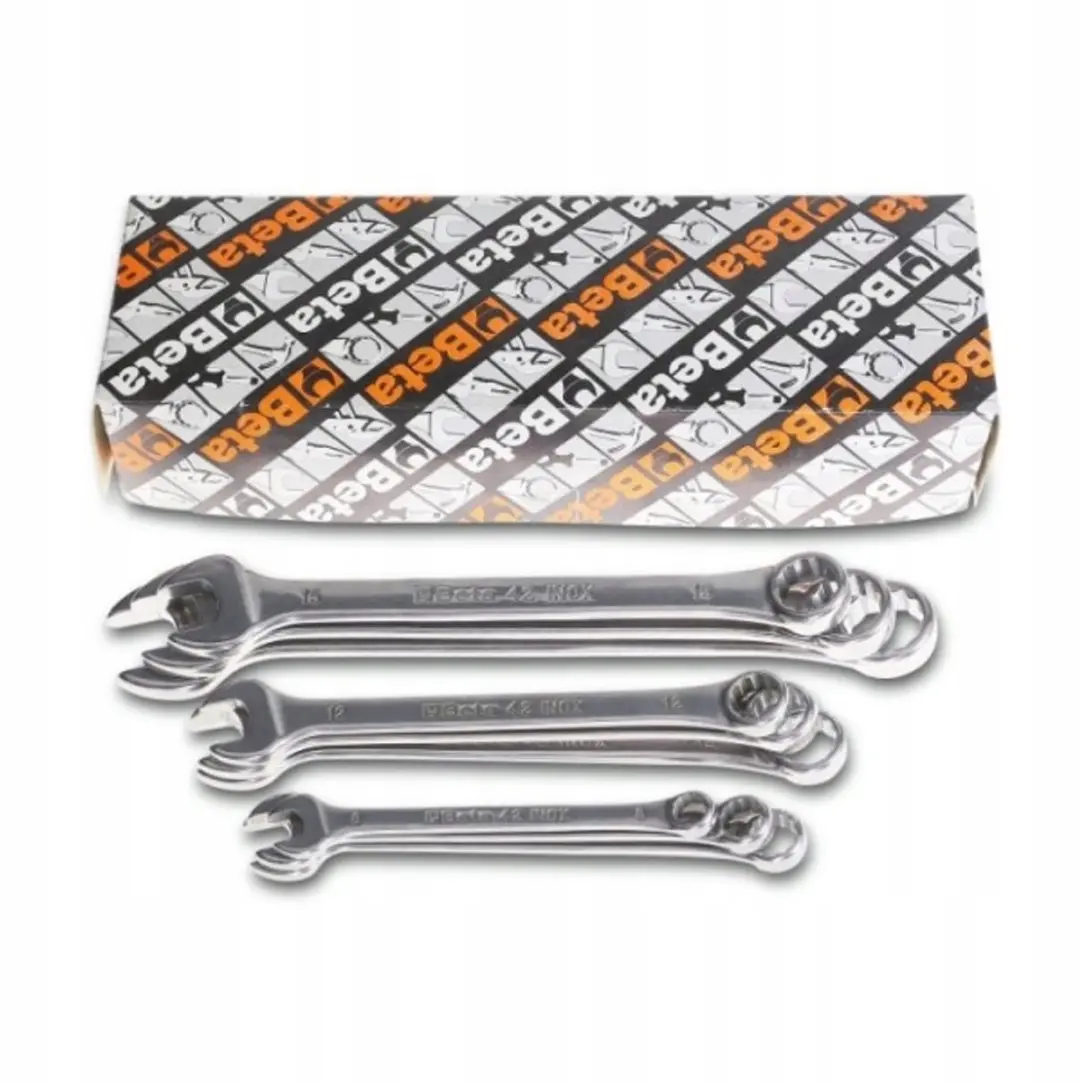 Beta 42INOX-AS/S9 Ringsteeksleutelset 9-delig 1/4"-3/4"