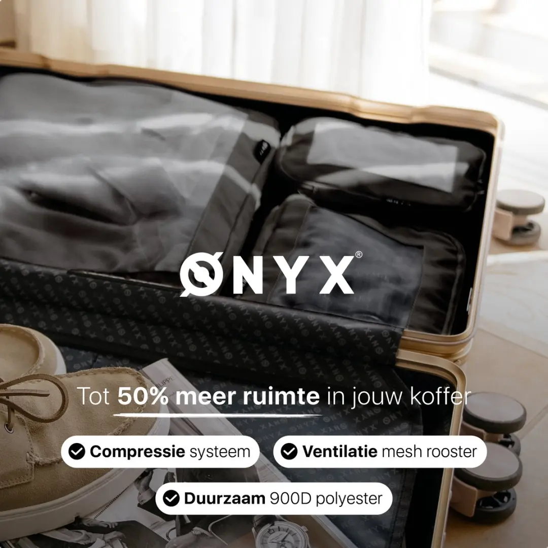 ONYX Compressie Packing Cubes 5-delig - Zwart