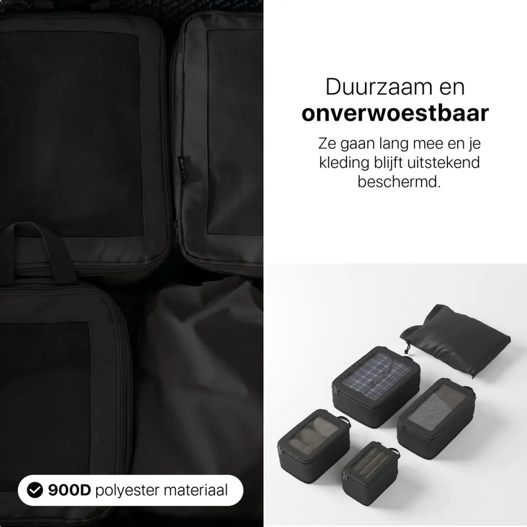 ONYX Compressie Packing Cubes 5-delig - Zwart - afbeelding 6 van 6