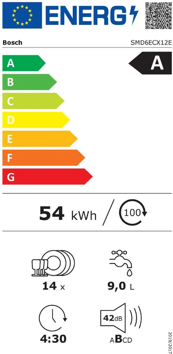 Bosch Series 6 SMD6ECX12E Inbouwvaatwasser - 14 Couverts