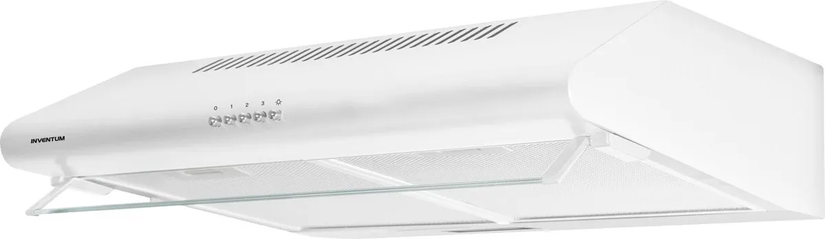 Inventum AKO6012WIT onderbouw afzuigkap 60 cm - Afzuigcapaciteit 326,4 m3/h - Geschikt voor grote keuken - 3 standen - Ledverlichting - Luchtafvoer en recirculatie - Wit