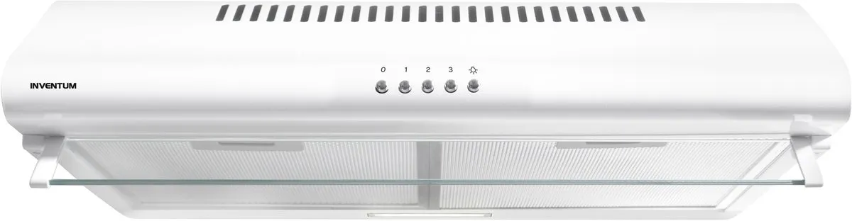 Inventum AKO6012WIT onderbouw afzuigkap 60 cm - Afzuigcapaciteit 326,4 m3/h - Geschikt voor grote keuken - 3 standen - Ledverlichting - Luchtafvoer en recirculatie - Wit