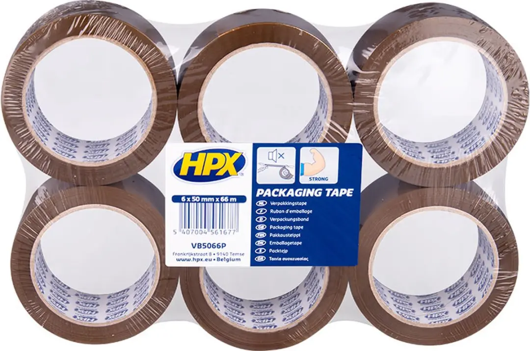 HPX Verpakkingstape Flatpack 6 Rollen