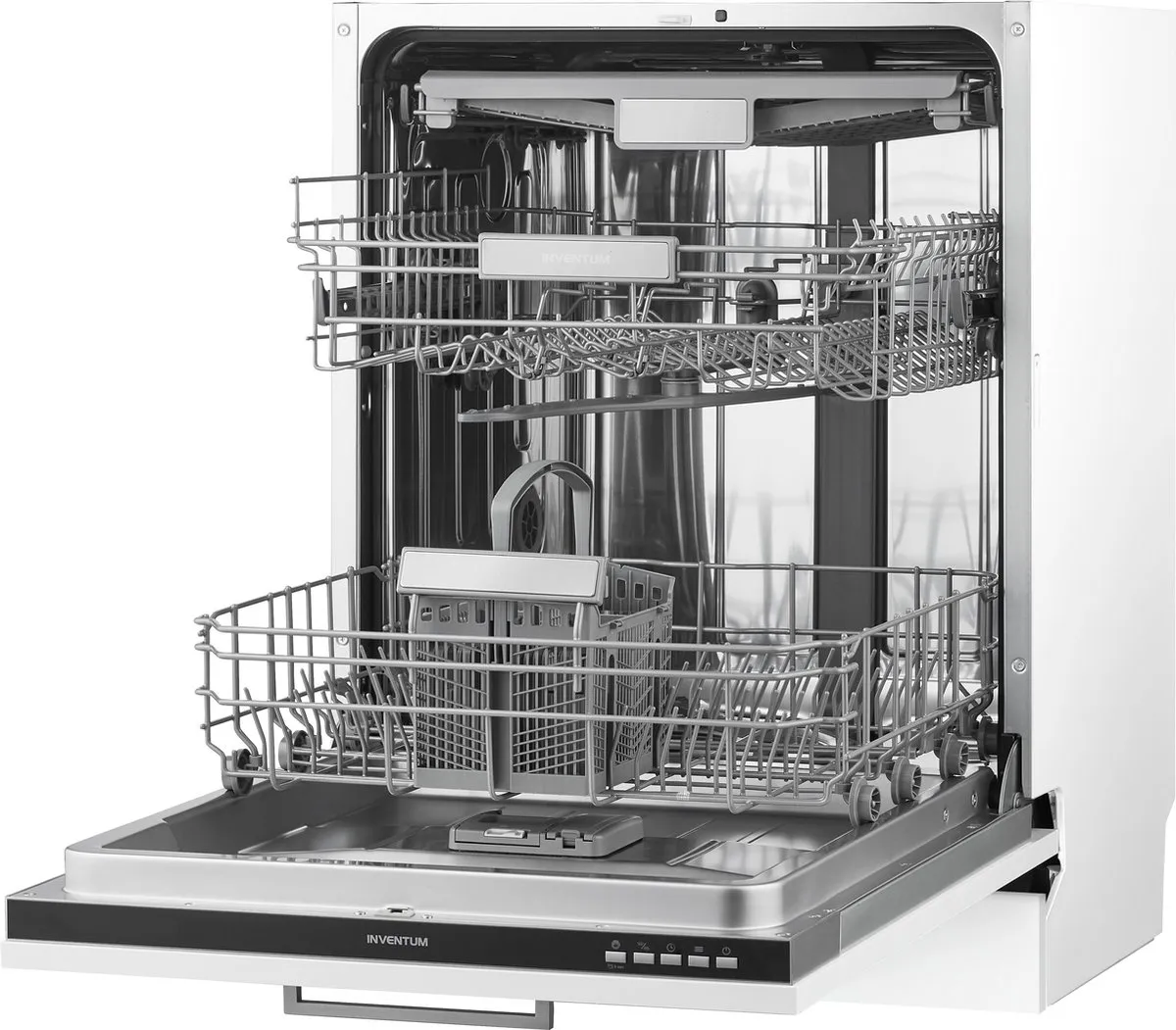 Inventum IVW6025A inbouw vaatwasser - 14 couverts - Volledig integreerbaar - Besteklade-Bestekmand - Stil: 42 dB - 8 programma’s - Max nishoogte 86,5 cm - Extra droog optie - Startuitstel - Energielabel C