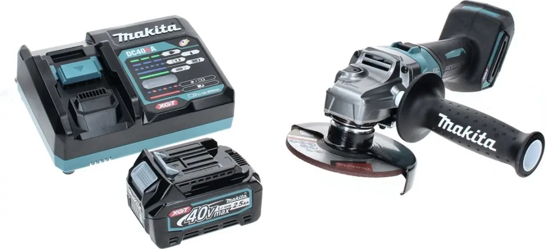 Makita GA005GD1 Accu Haakse Slijper 40V Max - 125mm - Borstelloos