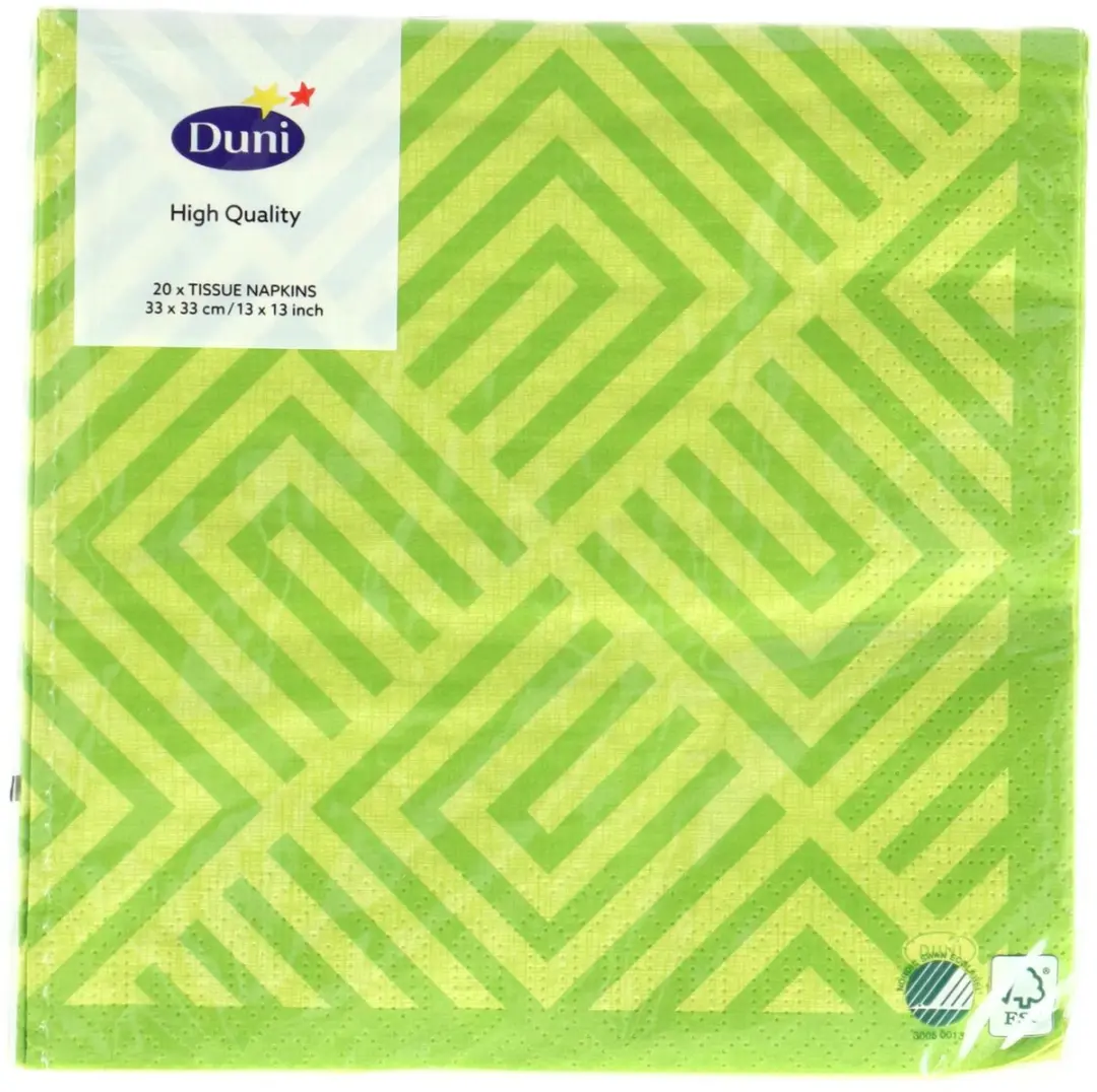 Duni Servetten Mosaic Kiwi 33x33cm