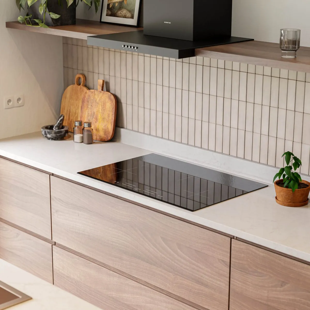 Inventum IKI7735 Inbouw Inductiekookplaat 7,6kW - 4 Zones - Zwart