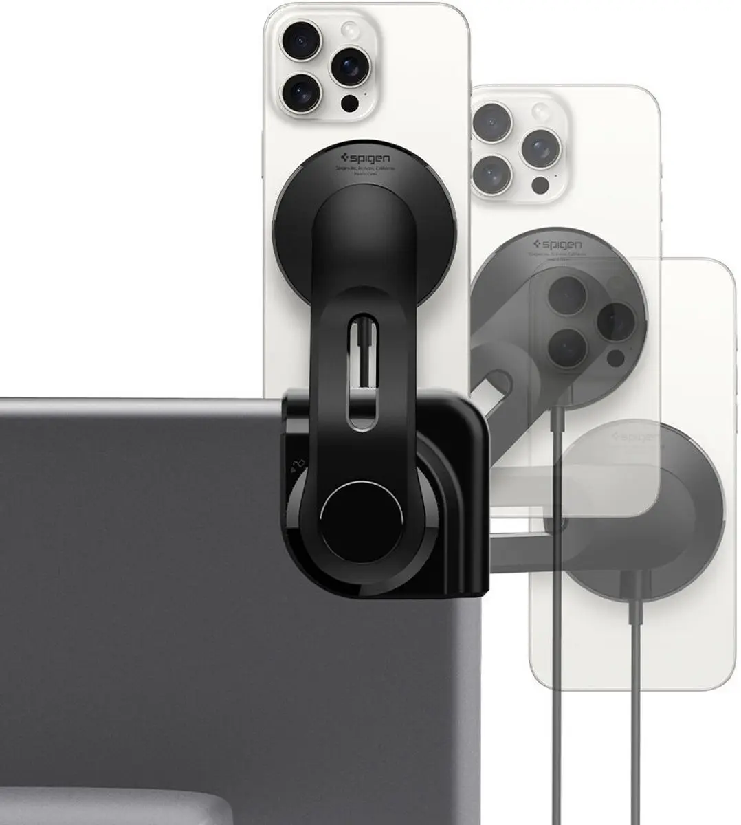 Spigen MagSafe Autolader 15W Tesla TapLock - Zwart - afbeelding 6 van 6