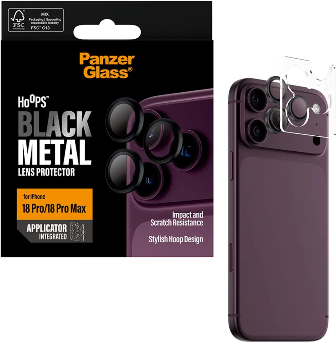 PanzerGlass Hoops iPhone 14 Plus Cameralensbeschermer - Zwart