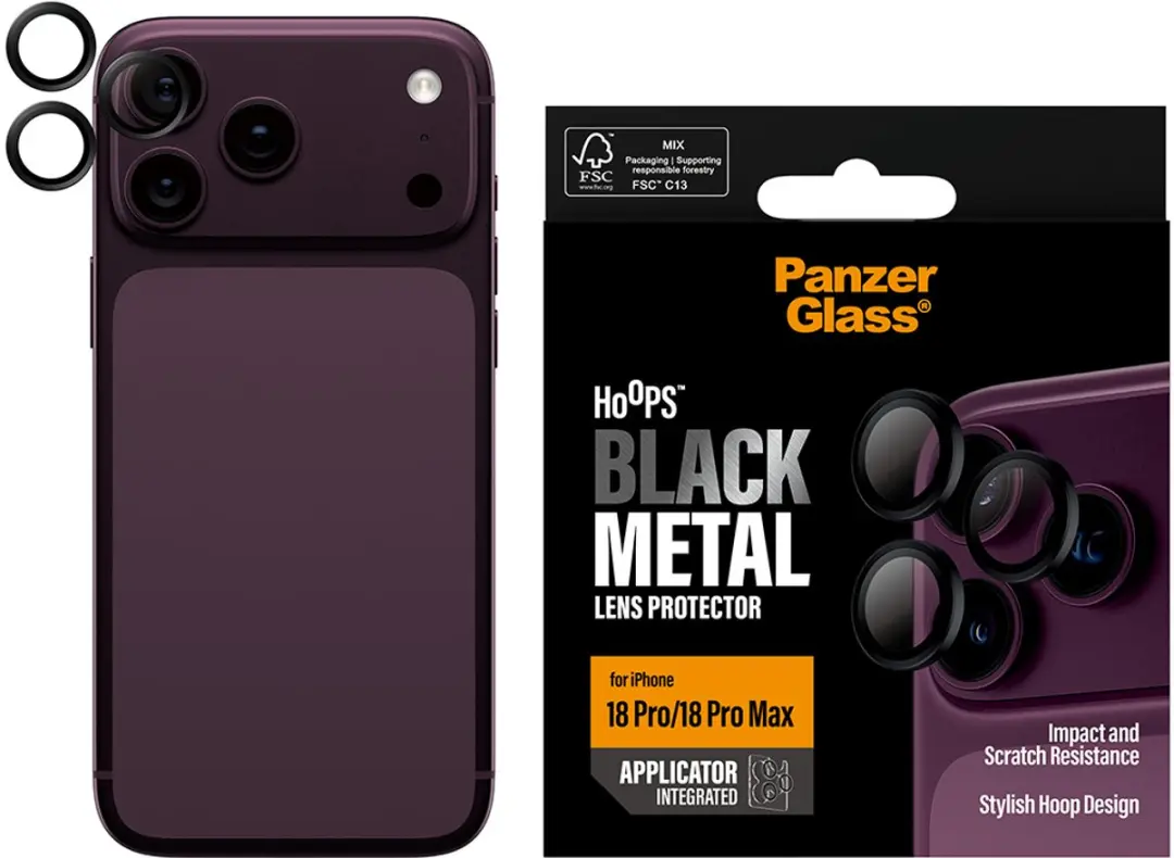 PanzerGlass Hoops iPhone 14 Plus Cameralensbeschermer - Zwart