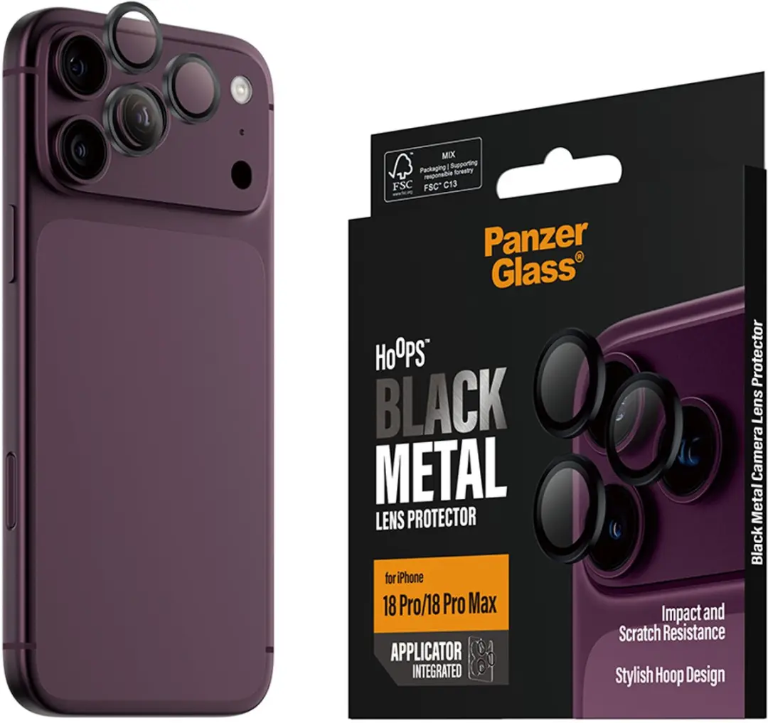 PanzerGlass Hoops iPhone 14 Plus Cameralensbeschermer - Zwart
