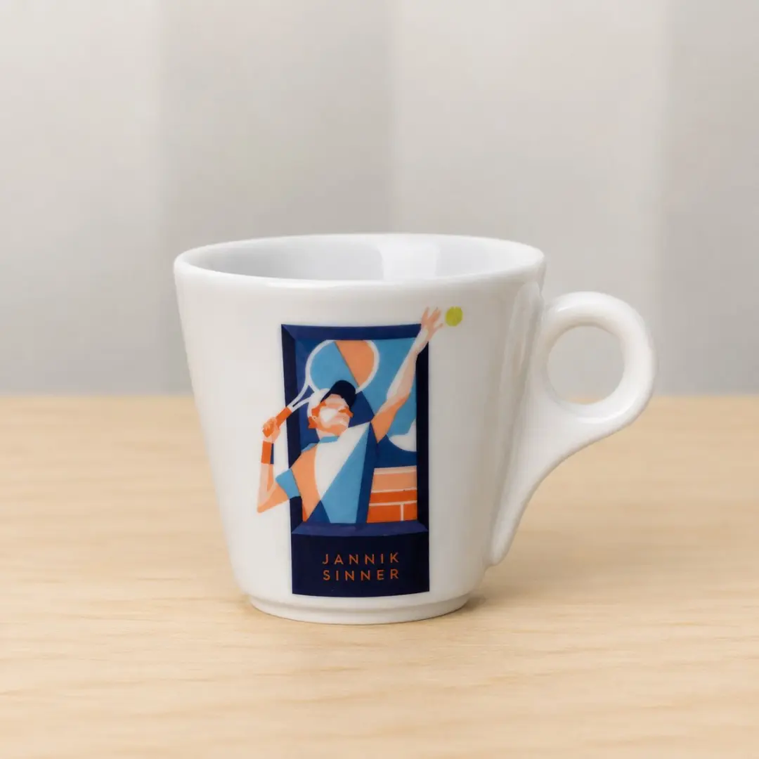 Lavazza Espresso Set Limited Edition Jannik Sinner - 4 Stuks - Wit