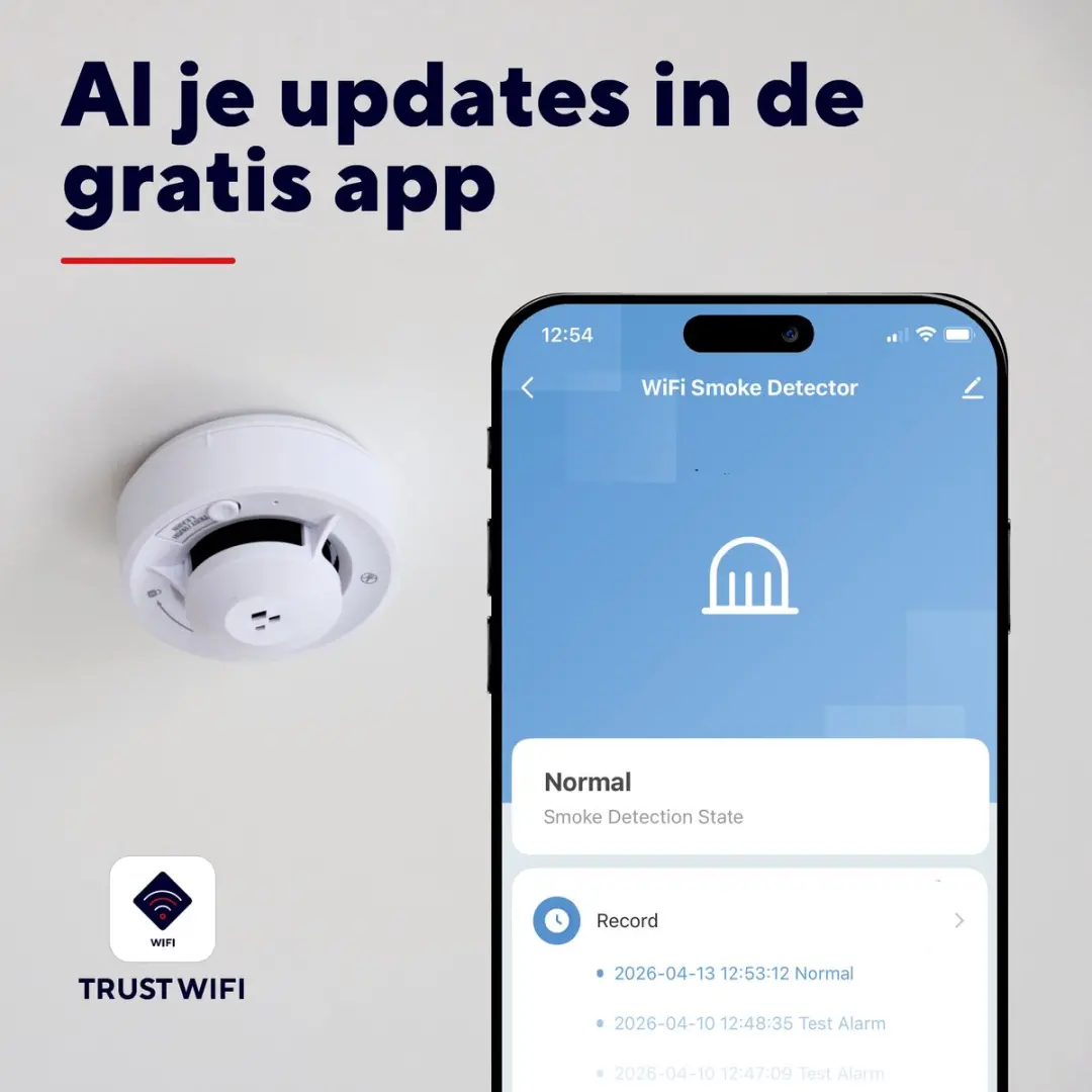 Trust Slimme WiFi Rookmelder - Foto-elektrisch - 85 dB - Wit