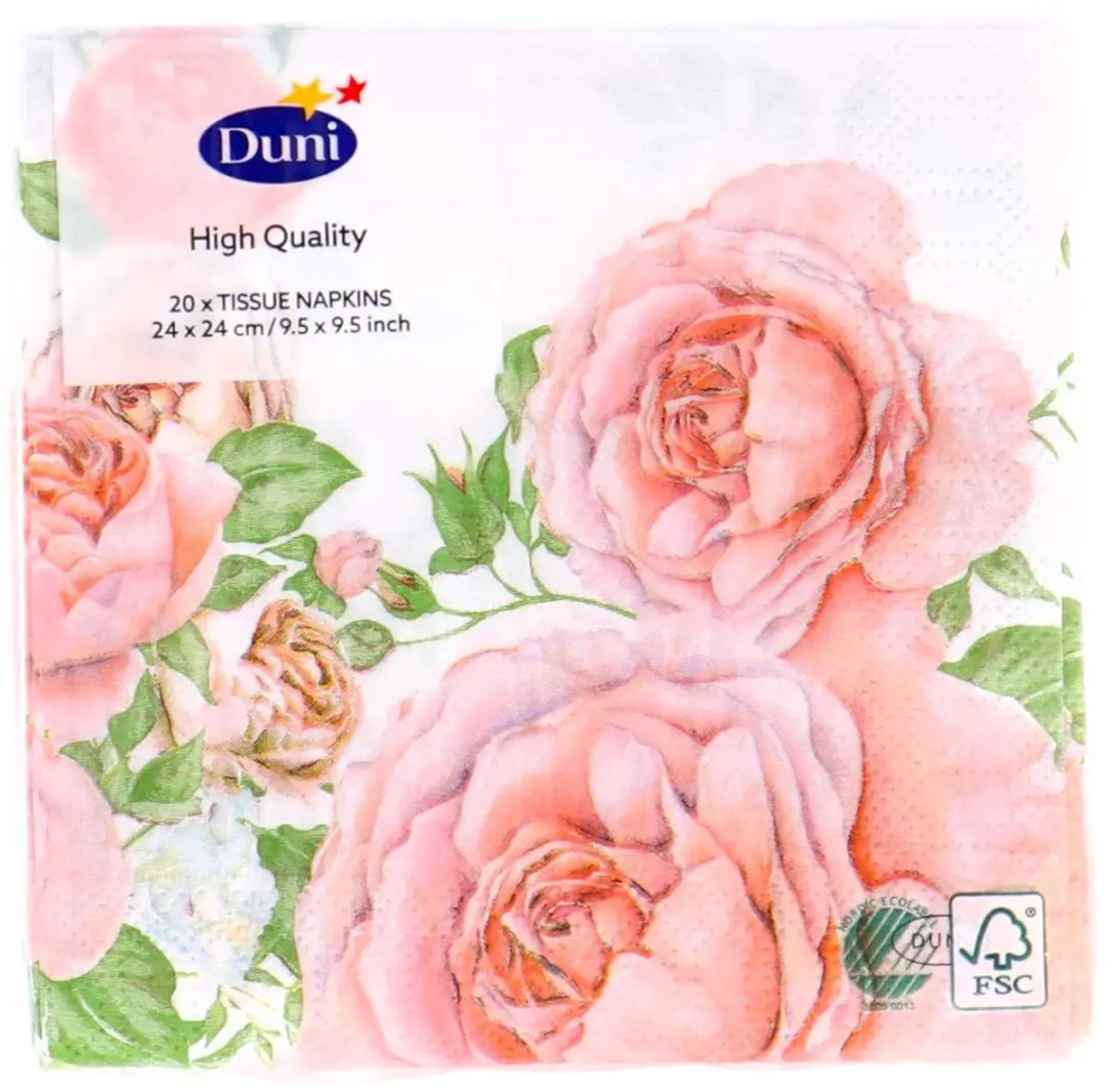 Duni Rose Glory Servetten 24x24cm