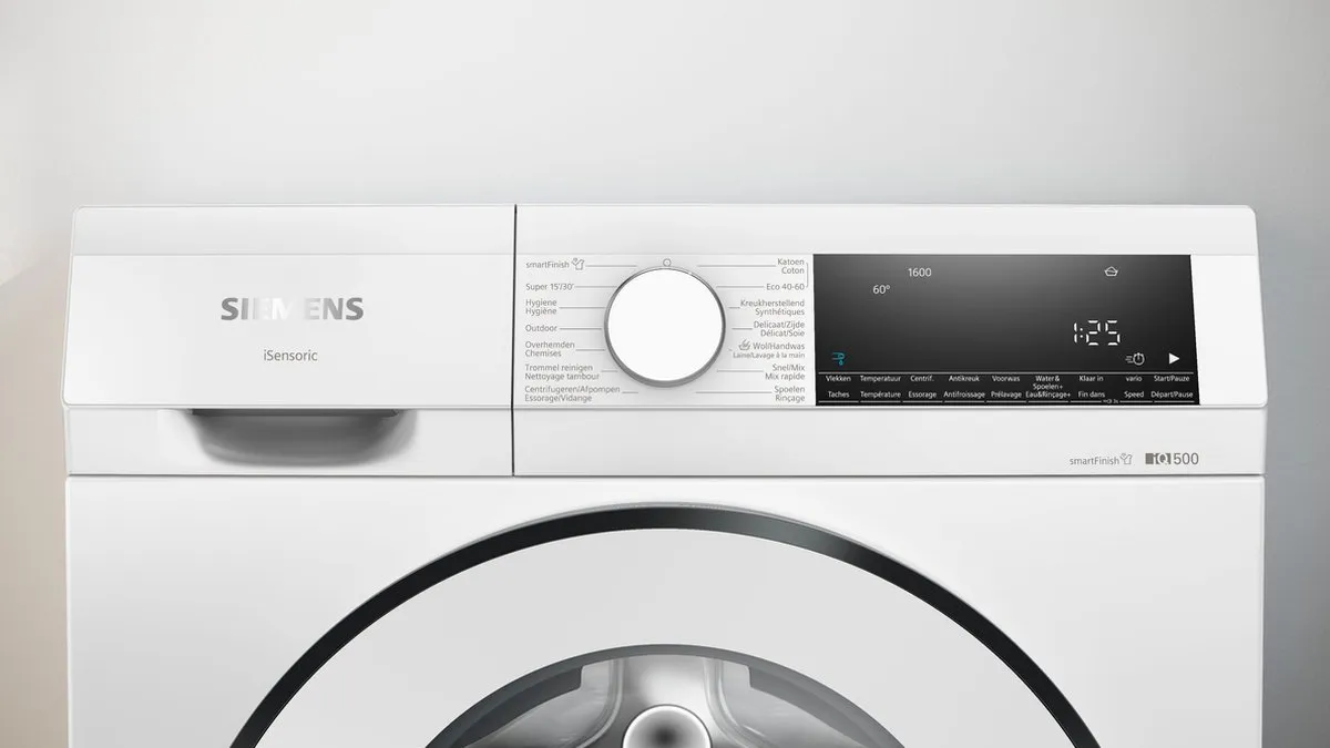 Siemens iQ500 WG46G2Z0FG Wasmachine 9kg 1600rpm - Wit - afbeelding 6 van 6