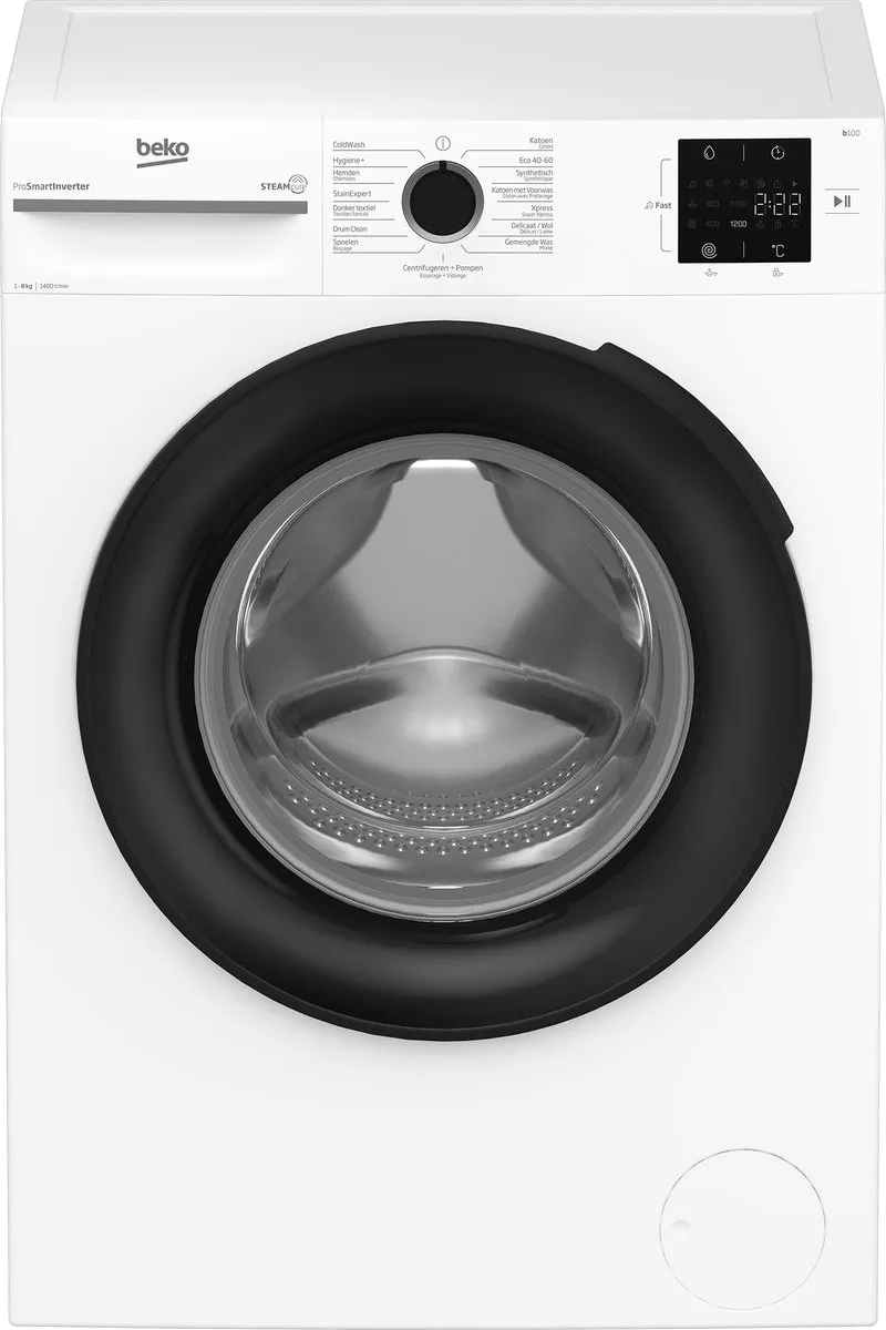 Beko b100 BM1WFU3842W Wasmachine 8kg 1351 RPM