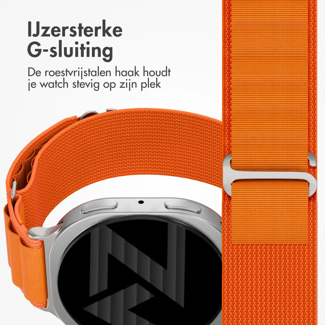 Accezz Nylon Bandje Samsung Galaxy Watch 8/9 - Oranje
