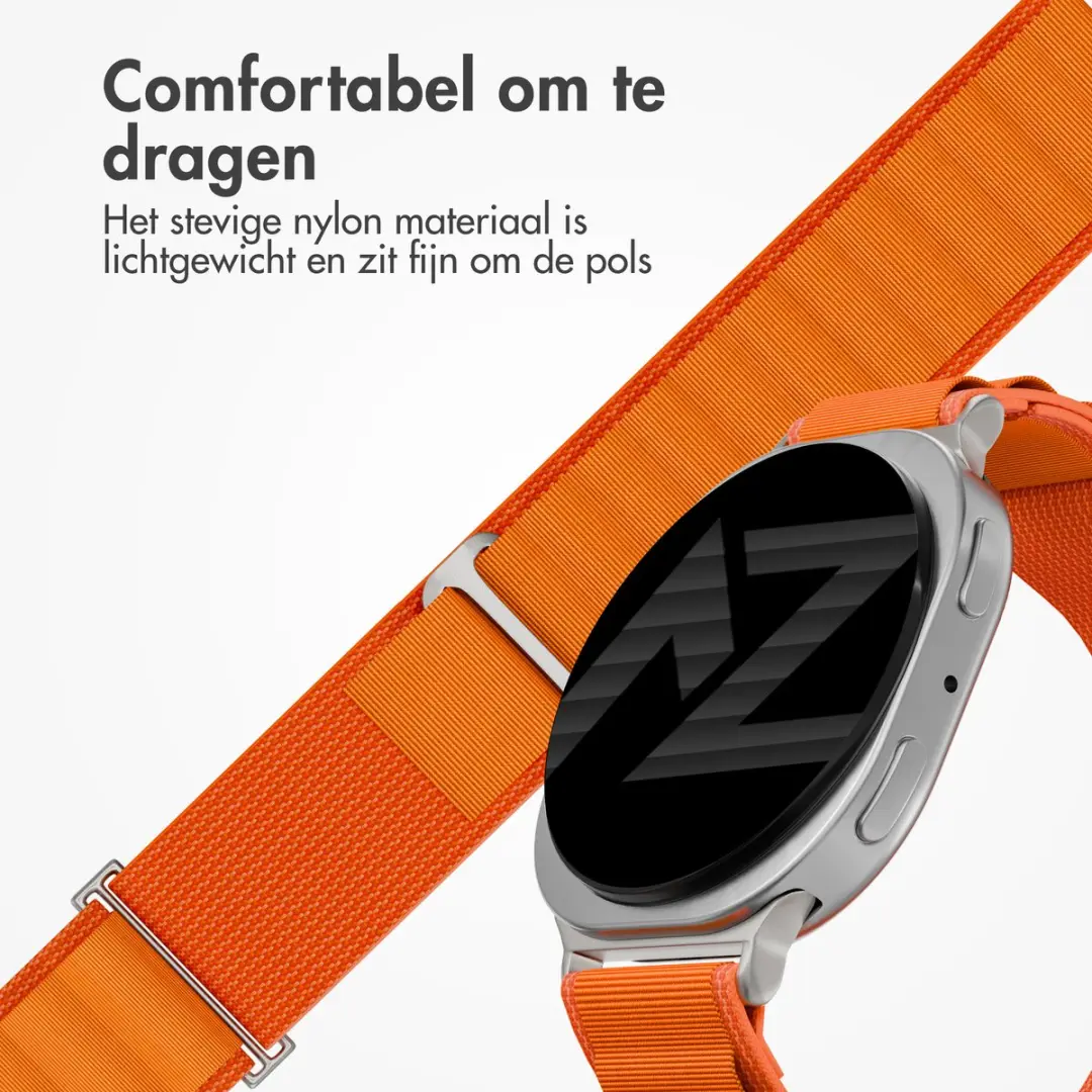Accezz Nylon Bandje Samsung Galaxy Watch 8/9 - Oranje
