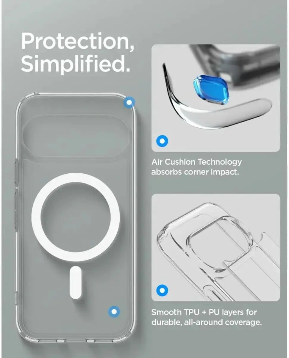 Spigen Ultra Hybrid MagFit ACS11431 Hoesje - Google Pixel 11 Pro - Wit - afbeelding 6 van 6