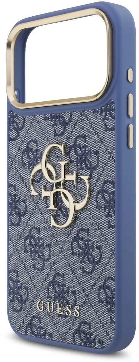 GUESS Hoesje iPhone 17/18 Pro Max - Kunstleer Blauw