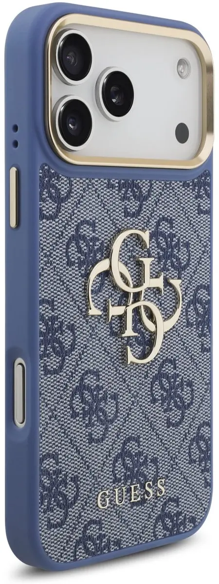 GUESS Hoesje iPhone 17/18 Pro Max - Kunstleer Blauw